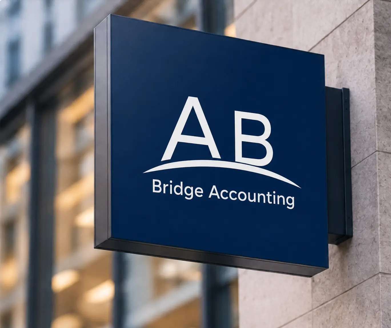 AB Bridge Accounting shop sign